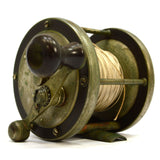 Vintage JULIUS VOM HOFE 1/0 FISHING REEL 3.25" German Silver & Hard Rubber? RARE