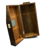 Vintage "TELESCOPE BINOCULARS" Finger-Jointed WOOD BOX by SEIKI SEISAKUSHO Japan