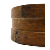 Antique SHAKER WOODEN CHEESE WHEEL PRESS 11" Primitive FOOD MOLD Wood Strap Type