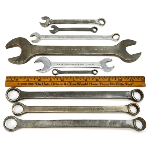 Vintage PLUMB/PLOMB OPEN, BOX-END & COMBINATION WRENCH Lot of 9 Mixed Wrenches!
