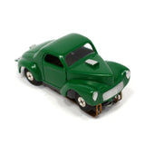 Vintage AURORA THUNDERJET SLOT CAR "WILLY'S GASSER" Hot Rod Coupe No. 1401 GREEN