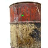 Vintage ESSO "CHASSIS GREASE" DRUM "100 Pounds" Barrel/Can 24"T x 14" dia PATINA