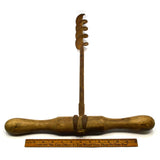 Antique T-HANDLE BEAM AUGER Unbranded LOG BORER w/ 2" Bore PRIMITIVE DRILL TOOL