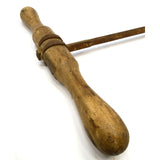 Antique T-HANDLE BEAM AUGER Unbranded LOG BORER w/ 2" Bore PRIMITIVE DRILL TOOL