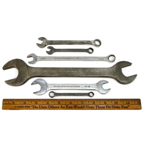 Vintage PLUMB/PLOMB OPEN, BOX-END & COMBINATION WRENCH Lot of 9 Mixed Wrenches!