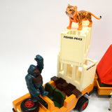 Vintage FISHER-PRICE 'ADVENTURE PEOPLE' Partial SAFARI #304 Jeep CAMPER Animals!