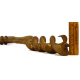 Antique T-HANDLE BEAM AUGER Unbranded LOG BORER w/ 2" Bore PRIMITIVE DRILL TOOL