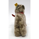 Vintage STEIFF "TESSIE" SCHNAUZER DOG 5" Gray Hair RED COLLAR w/ EAR TAG #320/14