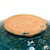 Ancient PERSIAN GLAZED POTTERY PLATE 7-1/4" Turkish TURQUOISE DISH c.12th-14th