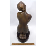 Very Rare LARGE 18" LLADRO Signed "CATALA BLANES" #65 Porcelain NUDE GIRL +Stand