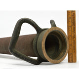 Antique EUREKA FIRE HOSE CO. NOZZLE 30" Wrapped Brass DATED 1905 Superb Patina!
