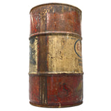 Vintage ESSO "CHASSIS GREASE" DRUM "100 Pounds" Barrel/Can 24"T x 14" dia PATINA