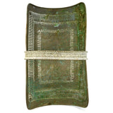Antique REPOUSSE COPPER LOG RACK Hand-Painted NEWSPAPER/MAGAZINE HOLDER Patina!