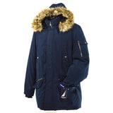 New w/ Tags! NAUTICA MEN'S COAT Faux/Fake Fur HOODED PARKA Dark Navy SIZE: MED.
