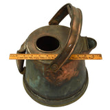 Antique CRUDE COPPER JUG Primitive FRENCH KETTLE Watering Can ODD BUCKET Patina!