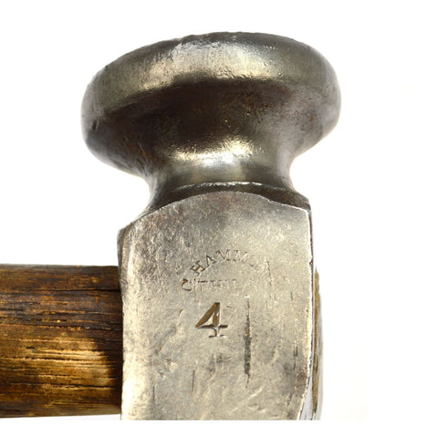 Vintage COBBLER'S HAMMER No. 4 by CHARLES HAMMOND of PHILADELPHIA, P.A. Old Tool