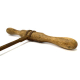 Antique T-HANDLE BEAM AUGER Unbranded LOG BORER w/ 2" Bore PRIMITIVE DRILL TOOL