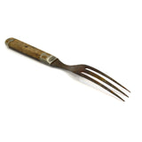 Antique CIVIL WAR ERA FORK Wood & Steel 3-PRONG/TINE Unbranded PRIMITIVE UTENSIL
