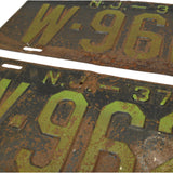 Vintage NJ LICENSE PLATE Lot of 5 New Jersey 1930s PLATES 1934, 1936 & Pair 1937
