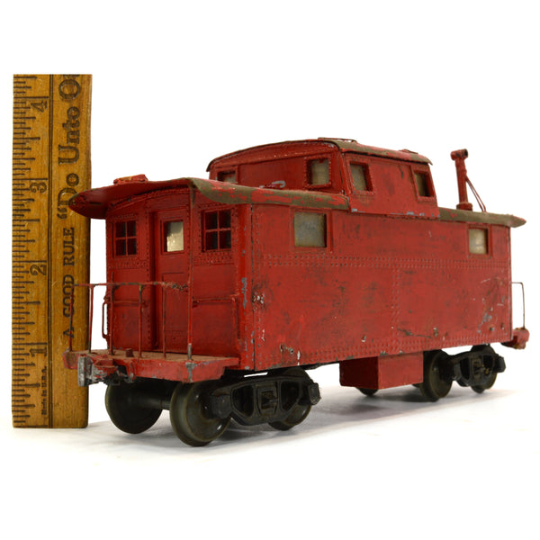 VTG/Antique WALTHERS No. 201 RED CABOOSE Wood & Metal O-GAUGE TRAIN Make Offers!