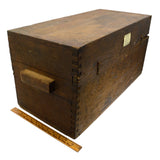 Vintage "TELESCOPE BINOCULARS" Finger-Jointed WOOD BOX by SEIKI SEISAKUSHO Japan