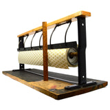 Vintage PAPER DISPENSER CUTTER Butcher/Gift Wrapping + 24" FANCY PAPER ROLL EuC!