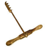 Antique T-HANDLE BEAM AUGER Unbranded LOG BORER w/ 2" Bore PRIMITIVE DRILL TOOL
