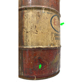 Vintage ESSO "CHASSIS GREASE" DRUM "100 Pounds" Barrel/Can 24"T x 14" dia PATINA