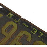 Vintage NJ LICENSE PLATE Lot of 5 New Jersey 1930s PLATES 1934, 1936 & Pair 1937