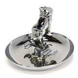Vintage MACK TRUCKS BULLDOG ASHTRAY Chrome 2 CIGAR RESTS Never Used ORIGINAL BOX
