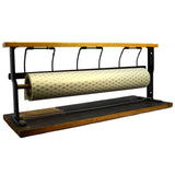 Vintage PAPER DISPENSER CUTTER Butcher/Gift Wrapping + 24" FANCY PAPER ROLL EuC!