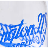 Vintage GLASS NJ MILK BOTTLE Blue Pyro! "LESLIE MIKE DAIRY" Flemington VERY RARE