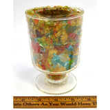 CRUSHED GLASS GOBLET