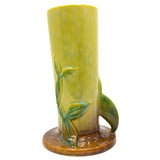 Vintage ROSEVILLE POTTERY "WINCRAFT" VASE 285-10 GREEN/YELLOW 10.5" Floral Motif