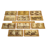 Antique STEREOSCOPE CARD Lot 11 STEREOVIEWS Keystone View c.1895-1900 BATTLESHIP