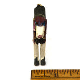 VTG/Antique CARVED WOOD HOUND DOG Mini/Miniature 2.5" FOLK ART Hand-Painted RARE