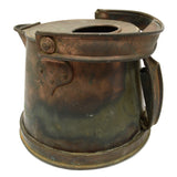 Antique CRUDE COPPER JUG Primitive FRENCH KETTLE Watering Can ODD BUCKET Patina!