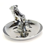 Vintage MACK TRUCKS BULLDOG ASHTRAY Chrome 2 CIGAR RESTS Never Used ORIGINAL BOX