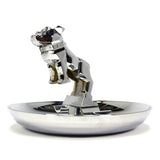 Vintage MACK TRUCKS BULLDOG ASHTRAY Chrome 2 CIGAR RESTS Never Used ORIGINAL BOX