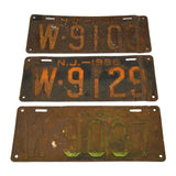 Vintage NJ LICENSE PLATE Lot of 5 New Jersey 1930s PLATES 1934, 1936 & Pair 1937