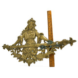 Vintage BRASS FIGURAL WOMAN WALL DECOR 18" Salvaged/Broken Coat Rack REPURPOSE?!