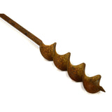 Antique T-HANDLE BEAM AUGER Unbranded LOG BORER w/ 2" Bore PRIMITIVE DRILL TOOL