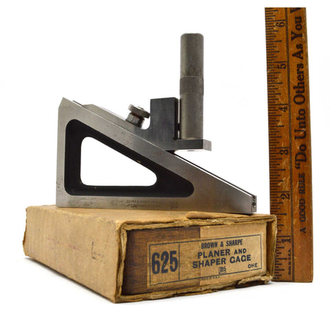 Vintage BROWN & SHARPE "PLANER AND SHAPER GAGE" No. 625 Complete in ORIGINAL BOX