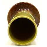 Vintage ROSEVILLE POTTERY "WINCRAFT" VASE 285-10 GREEN/YELLOW 10.5" Floral Motif