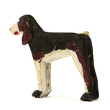 VTG/Antique CARVED WOOD HOUND DOG Mini/Miniature 2.5" FOLK ART Hand-Painted RARE