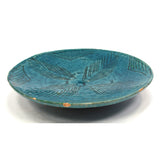 Ancient PERSIAN GLAZED POTTERY PLATE 6-13/16" Turkish TURQUOISE DISH c.12th-14th
