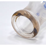 Vintage GLASS NJ MILK BOTTLE Blue Pyro! "LESLIE MIKE DAIRY" Flemington VERY RARE