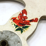 Vintage FOLK ART CARNIVAL GAME WHEEL 29" Gambling CASINO Gaming 0-40 BIRD MOTIF