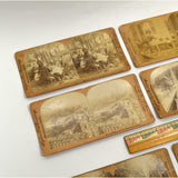 Antique STEREOSCOPE CARD Lot 11 STEREOVIEWS Keystone View c.1895-1900 BATTLESHIP