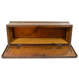 Antique DOVETAIL HARDWOOD BLANKET CHEST 35" Tool Box STANLEY WORKS Brass Handles